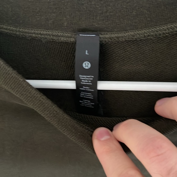 Lululemon crewneck oversized sweater in olive - large - Picture 2 of 7